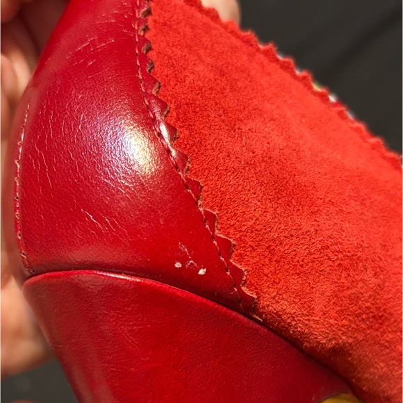 Irregular Choice Red and Blue Floral Heels - Picture 12 of 12